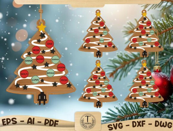 Download Family Christmas Tree Ornament SVG - Svg Collection