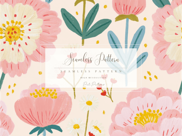 Download Blush Peony Floral Seamless Pattern - Seamless Collection