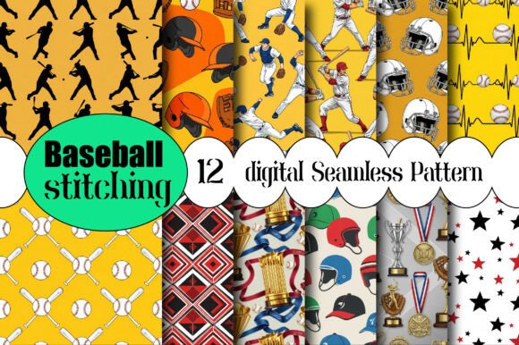 Download Baseball Stitching Seamless Pattern - Seamless Collection