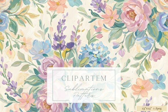 Download Pastel Painterly Floral Seamless Pattern - Seamless Collection