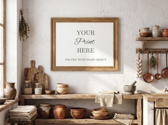 Download Rustic Kitchen Horizontal Wood Mockup - Horizontal wood Collection