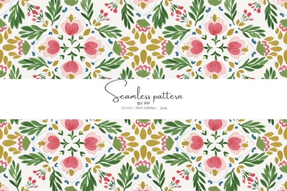 Download Folk Floral Tile Seamless Pattern - Seamless Collection