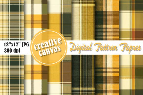 Download Mustard Yellow Plaid Seamless Pattern - Star Collection
