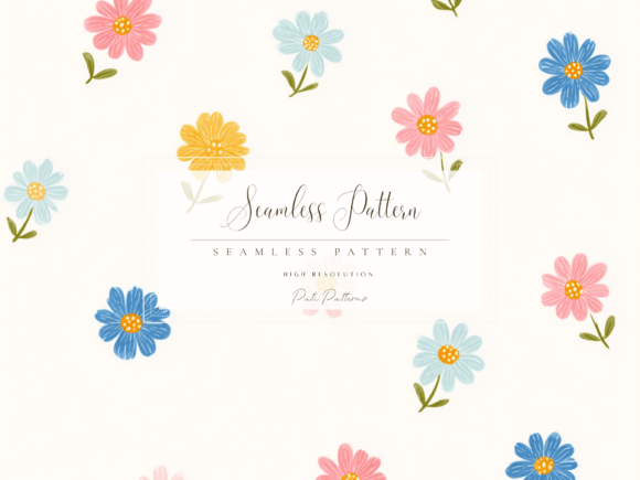 Download Retro Floral Seamless Pattern PNG - Seamless Collection