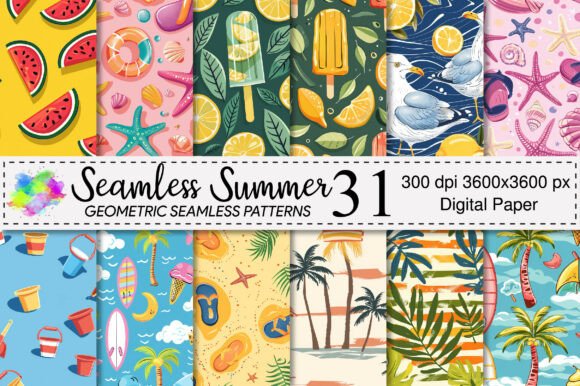 Download Summer Seamless Pattern Bundle - Seamless Collection