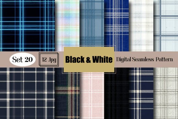 Download Black &amp; White Seamless Plaid Pattern - Seamless Collection