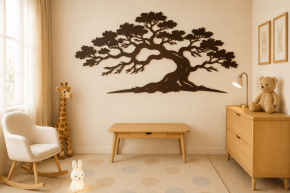 Download Tree Wooden Wall Art SVG Laser Cut File - Svg Collection