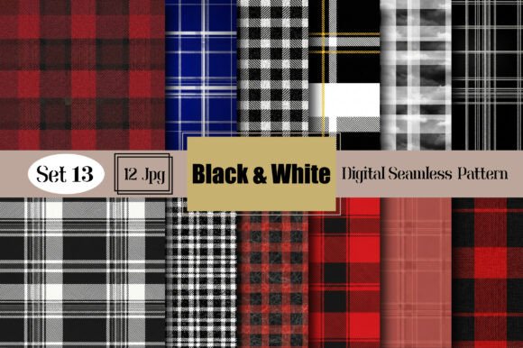 Download Black &amp; White Seamless Plaid Pattern - Seamless Collection