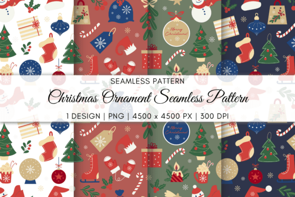 Download Christmas Ornament Seamless Pattern - Seamless Collection